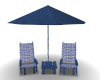 Beach Chairs w/Umbrella