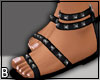Black Silver Sandals