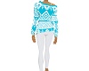 Blue Tribal Sweater Fit