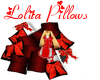 Red Lolita Bow Pillows