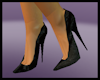 Eden Black Velvet Heels