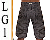 LG1 Grey Printed  Shorts