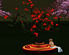 red/gold asian tree seat