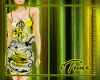 ♫Yellow Abstract Dress