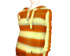 Orange striped hoodie