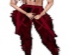 red baggy strappy pants
