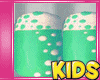 Kids Green Dot Nails