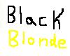 black and blonde streaks
