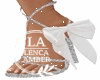 Silver heels with bow