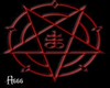666 pentagram rug candle