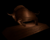(SL) Wooden Bull Statue