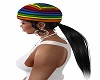 Rainbow Beanie Ponytail