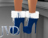 JVD Dark Blue Fur Boots