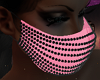 Pink Blk Diamonds Mask