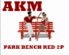 ♛PARK BENCH RED 2P👌