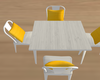 Wh,Table w/ Yllw Pillows