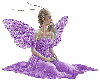 purple glitter angel