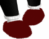 fluffy red slippers