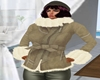 CLEAR GREY FUR COAT