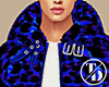 |Leopard| Blue Fur Coat
