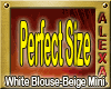 White Blouse-Beige Mini