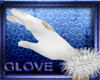 Elegant White Fur Gloves