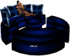 (AL)Cool Blue Round Sofa