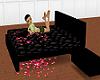 Romance bed with petals