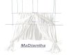 White Sheer Bed Curtain