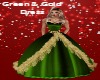 *S* Green & Gold Dress