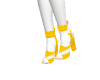 yellow and white sandal