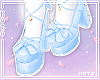 琴. Meowo blue shoes