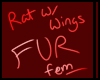"RI" Rat w/ wings fur f