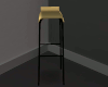 (B) Blk/Gld Bar Chair