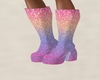 Rainbow Glitter Boots