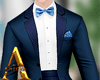 Blue Suit With White