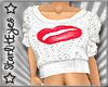 *White Sweater Red Lips