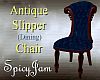 Antq Slipper Chair DkBlu