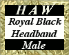 Royal Black Headband - M