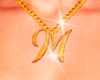 Necklace Letter M Female