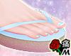蝶 Blue Flip Flops