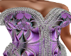 Purple Prnt Chain Corset