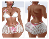 Bikini Flor + Saia Branc