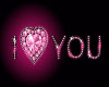 I Love You w/Pink Gems