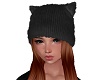 Black Cat Hat W Red Hair