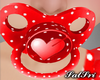 All Red Dotted Paci