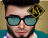 Teal Clear Glasses