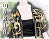W Black Koi Kimono