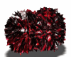 Red Black Pom Poms