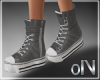 1V Denim Sneakers- Gray